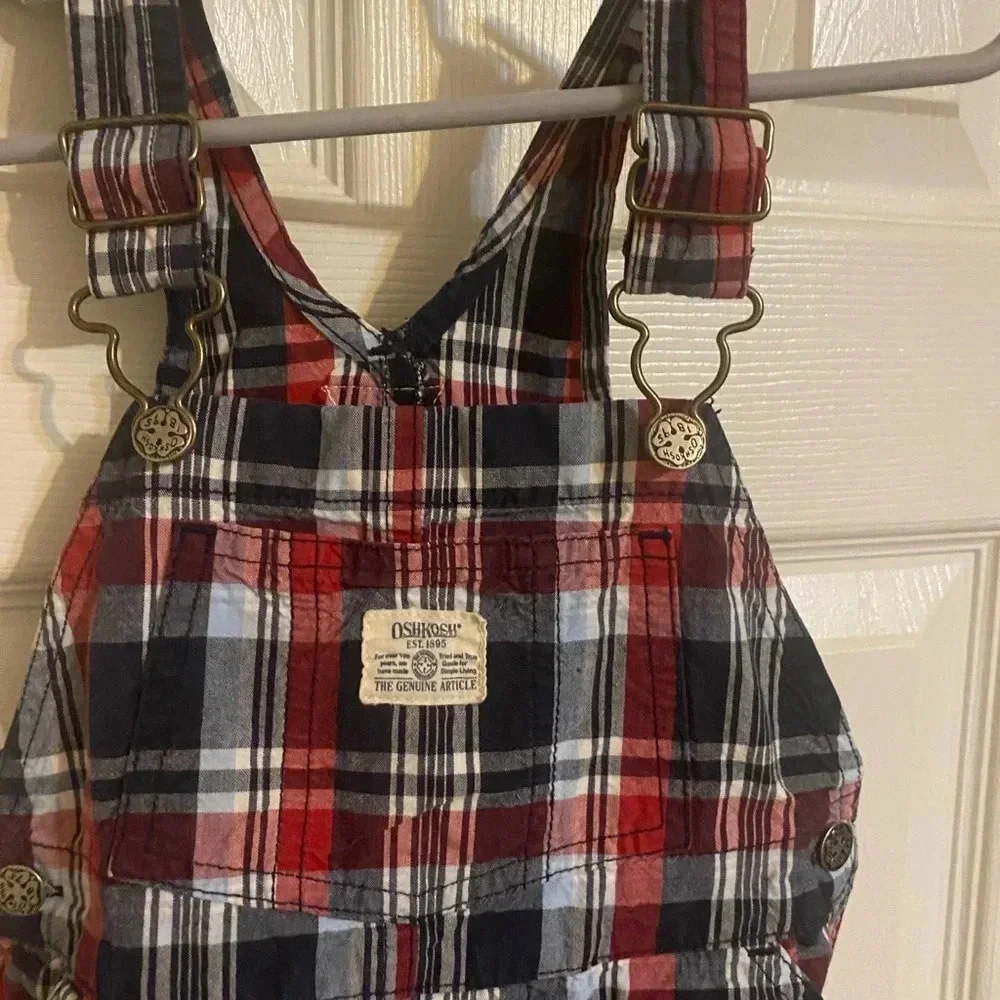 Oshkosh B’Gosh Plaid Shortalls